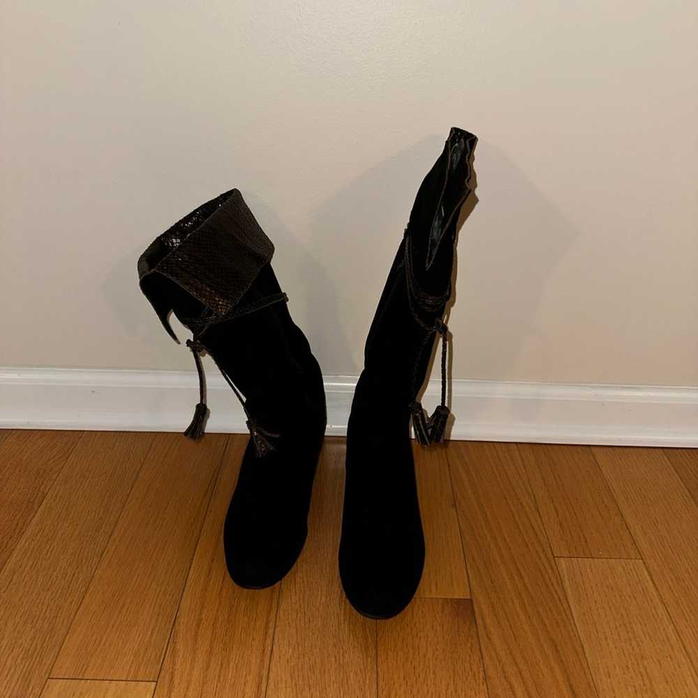 Black Suede Boots - image 4