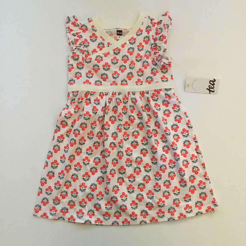 Tea Collection NWT Floral Wrap Neck Dress - image 2