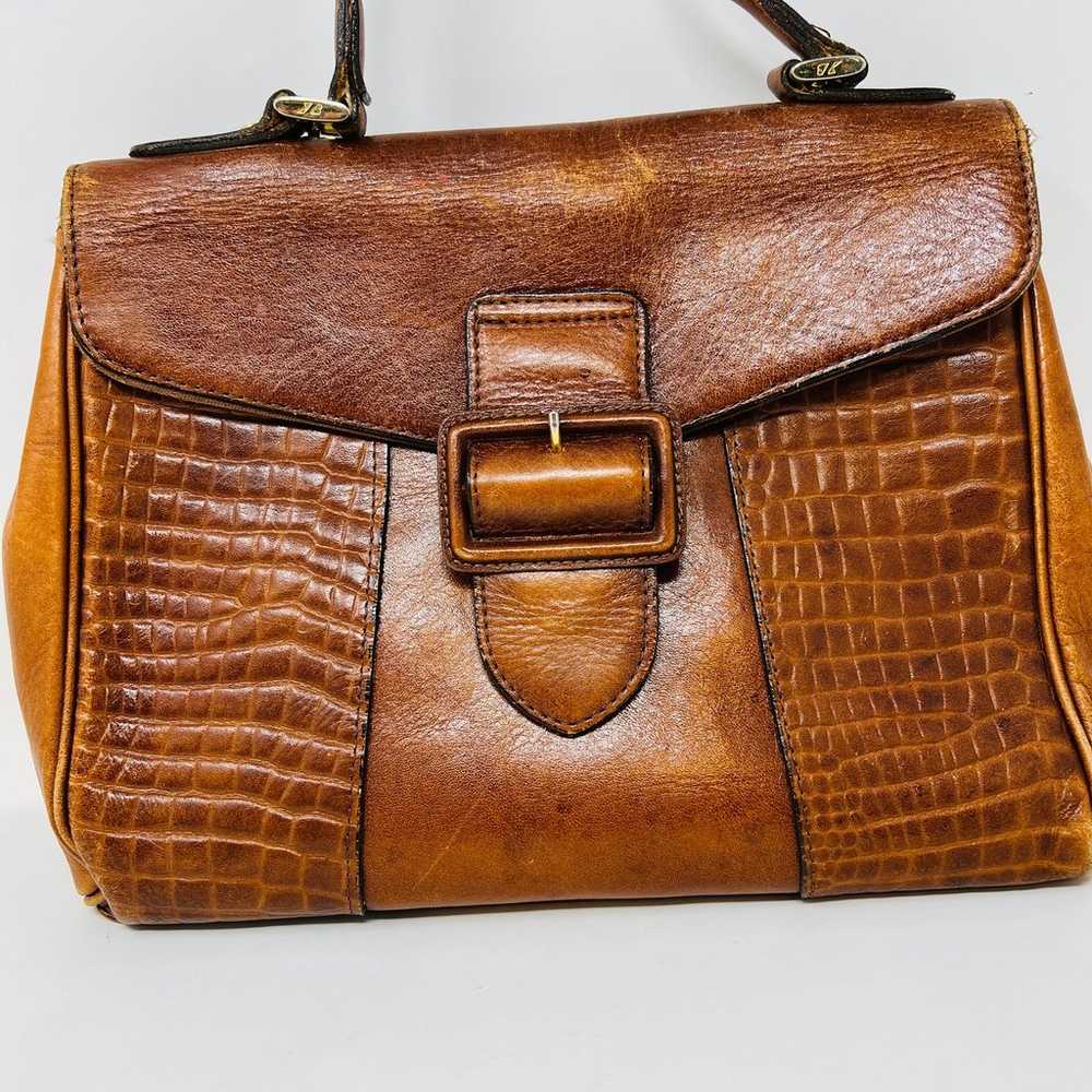 Vintage Mellows x Kawano Leather Reptile Bag Buck… - image 3