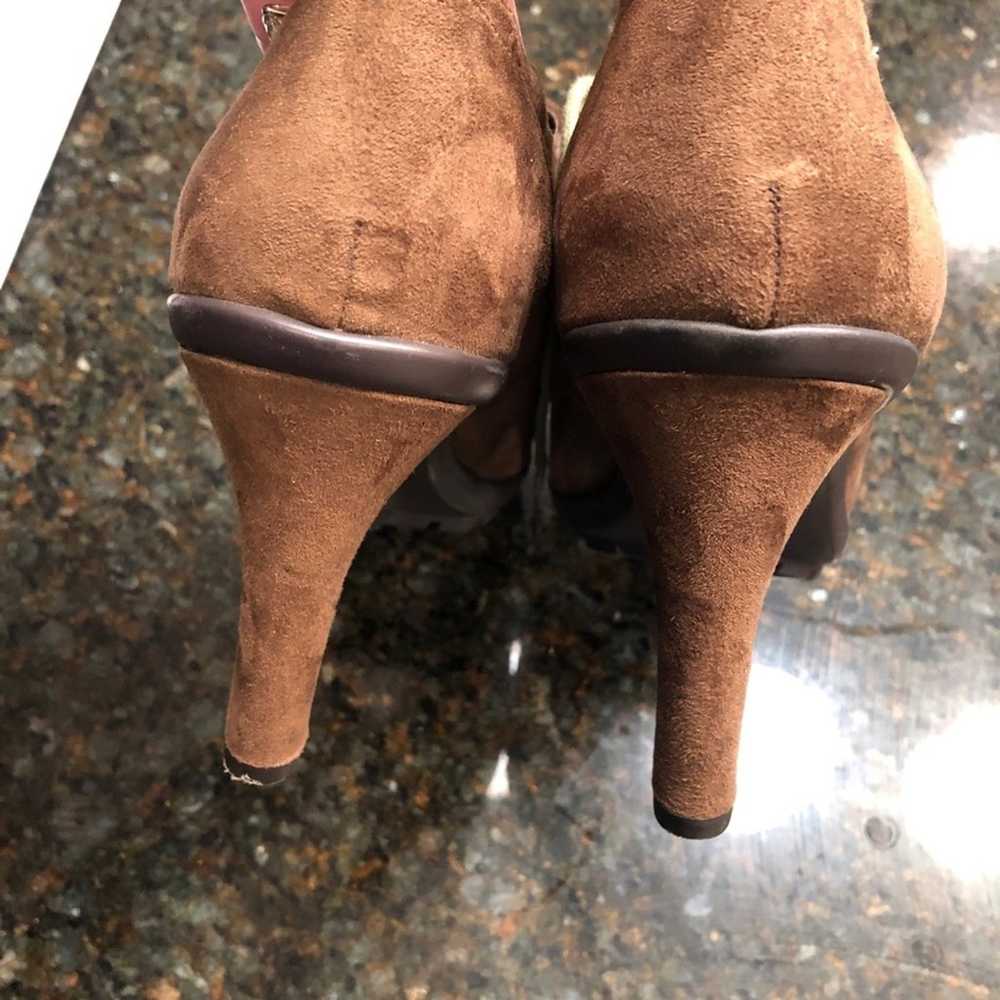 Tahari Temple booties heels Women size 10 brown s… - image 8