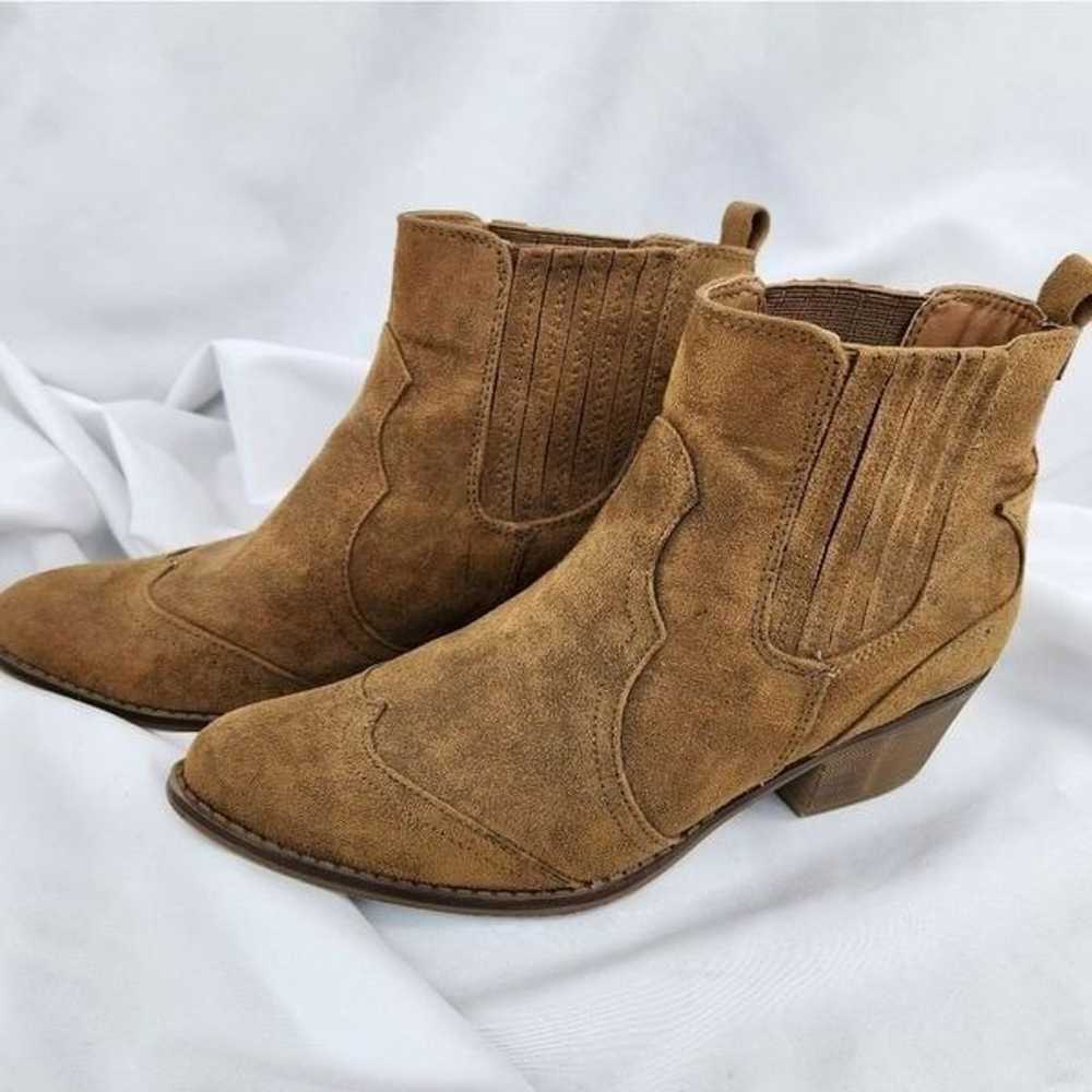 Mossimo Brown Faux Leather Ankle Boots Size 8 - image 5