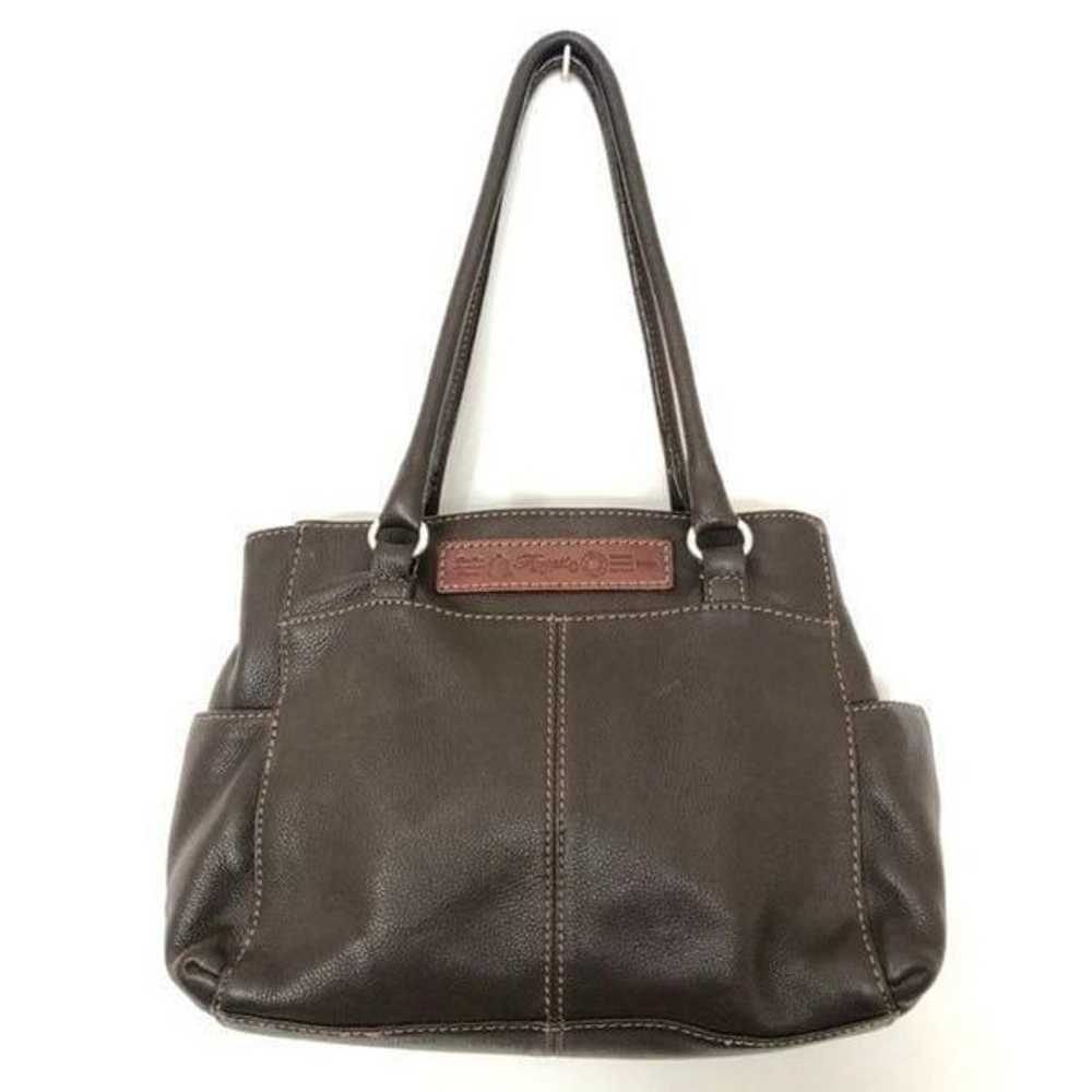 Vintage Fossil Brown Pebbled Leather Bag - image 3