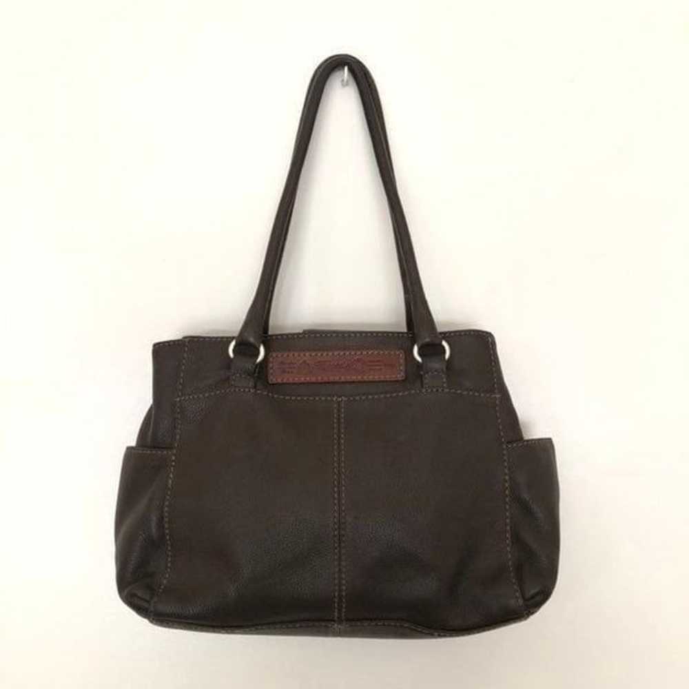 Vintage Fossil Brown Pebbled Leather Bag - image 4