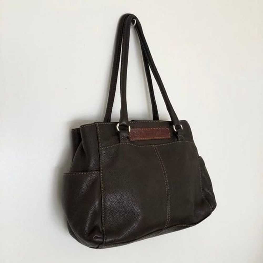 Vintage Fossil Brown Pebbled Leather Bag - image 5