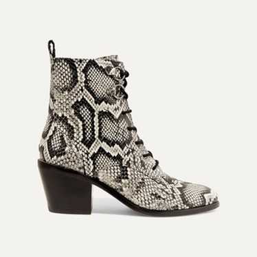 DVF Dakota Snakeskin Booties - image 1