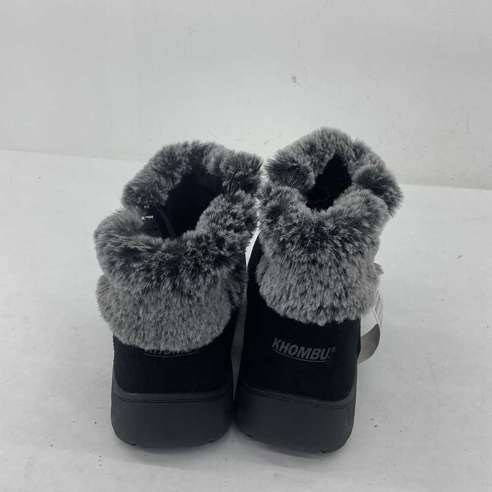 Khombu Black Suede Faux Fur Winter Snow Boots Wom… - image 3