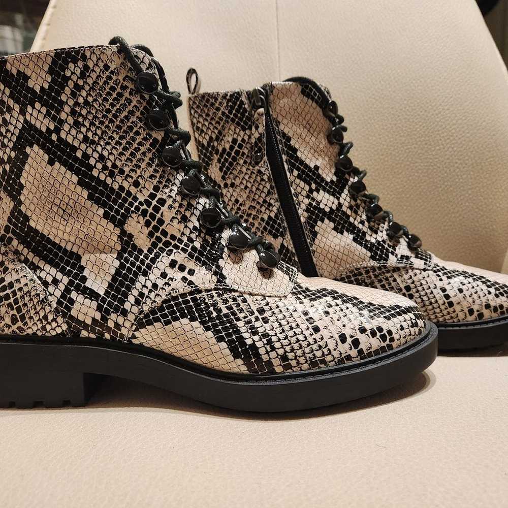 Paolo Size 8 Snakeskin Print Boots - image 1