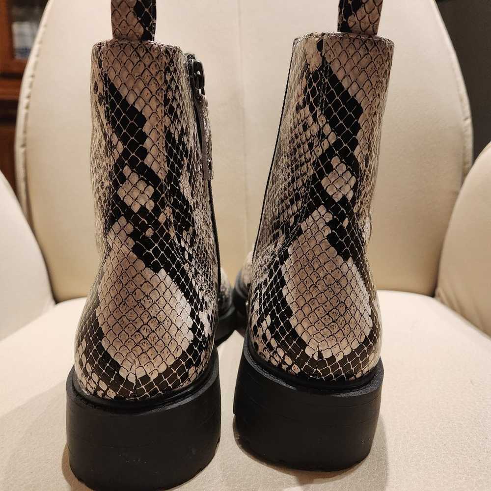 Paolo Size 8 Snakeskin Print Boots - image 3