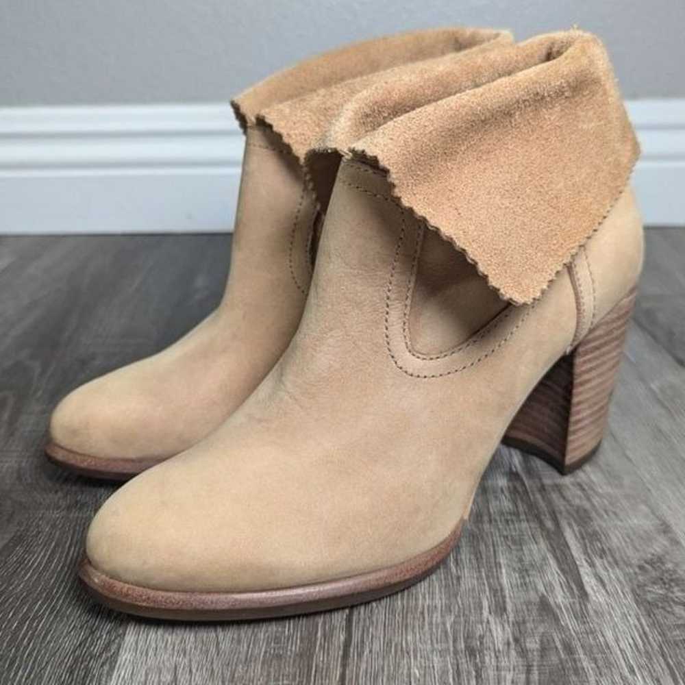 UGG Thames beige camel nubuck suede leather foldo… - image 4