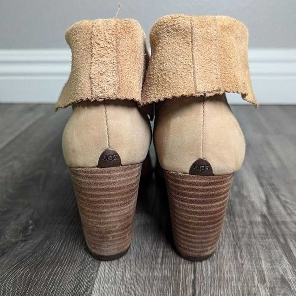 UGG Thames beige camel nubuck suede leather foldo… - image 5