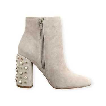 Steve Madden Yvette Taupe Suede Leather Studded fa