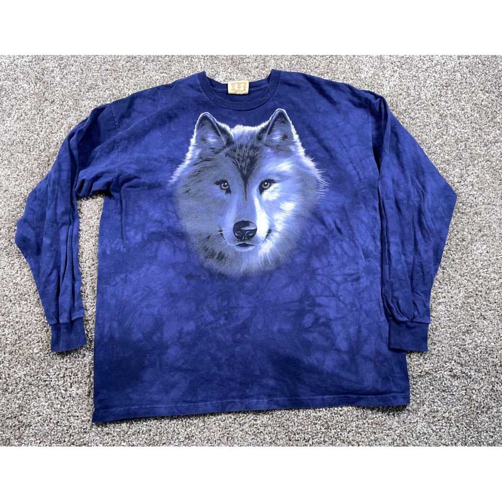 The Mountain Retro Blue Tie Dye Long Sleeve Adult… - image 2