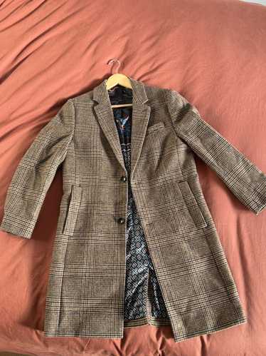 Ted Baker Ted Baker Checkered Houndsooth Peacoat