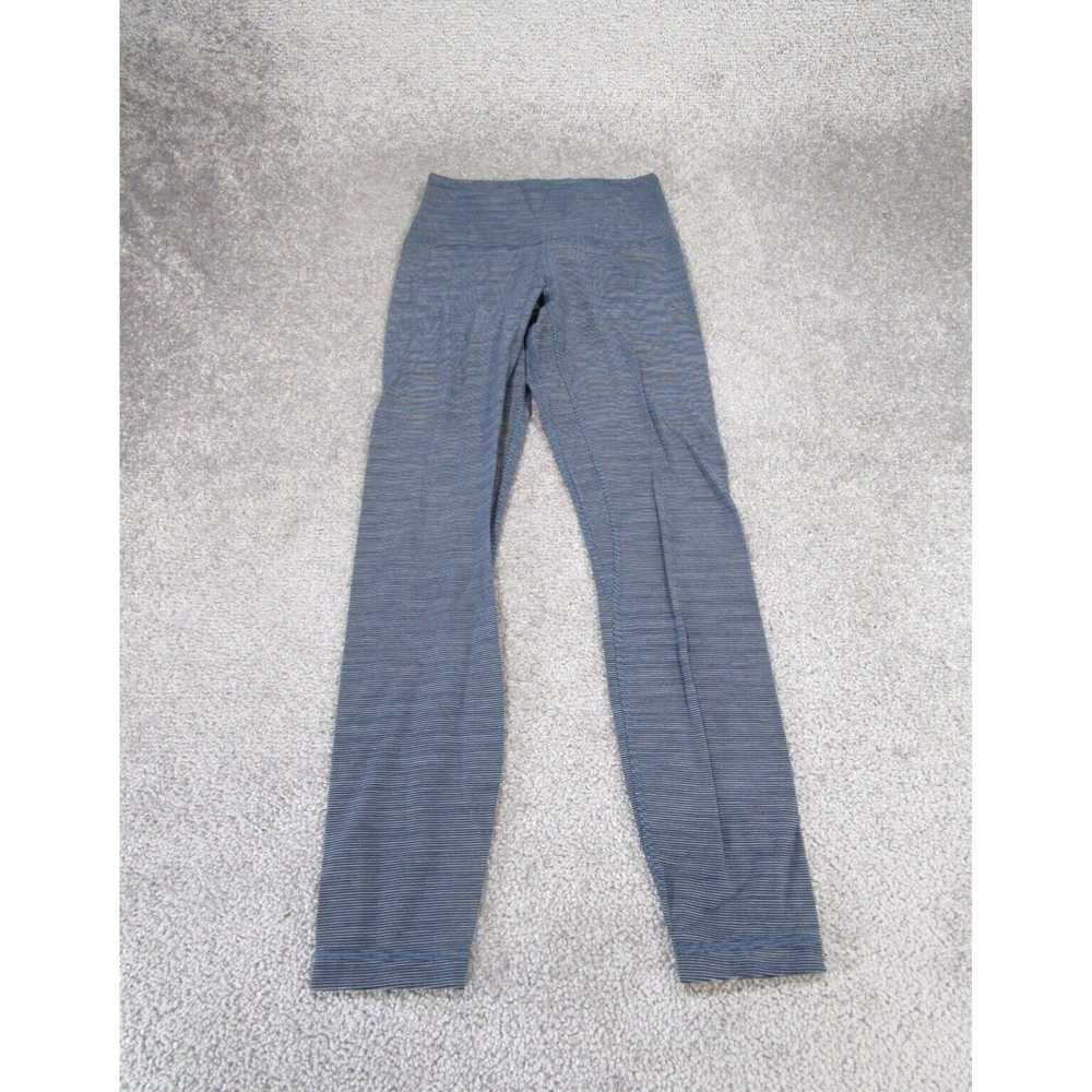 Lululemon Womens Four Align II Blue Striped High … - image 1