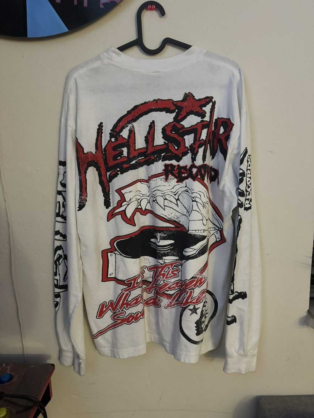 HELLSTAR HELLSTAR Records Longsleeve T Shirt White - image 2