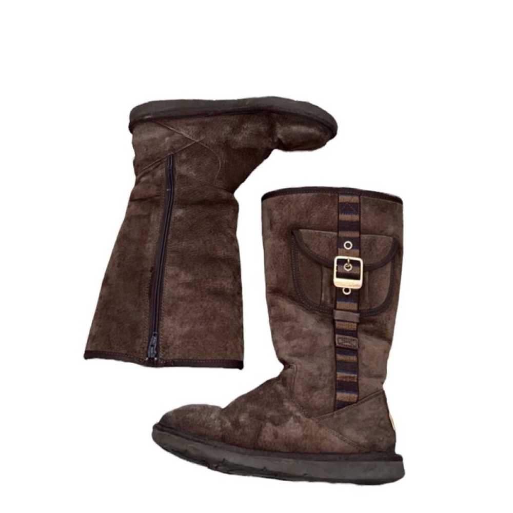 UGG Brown Suede Retro Cargo Knee High Boots - image 10