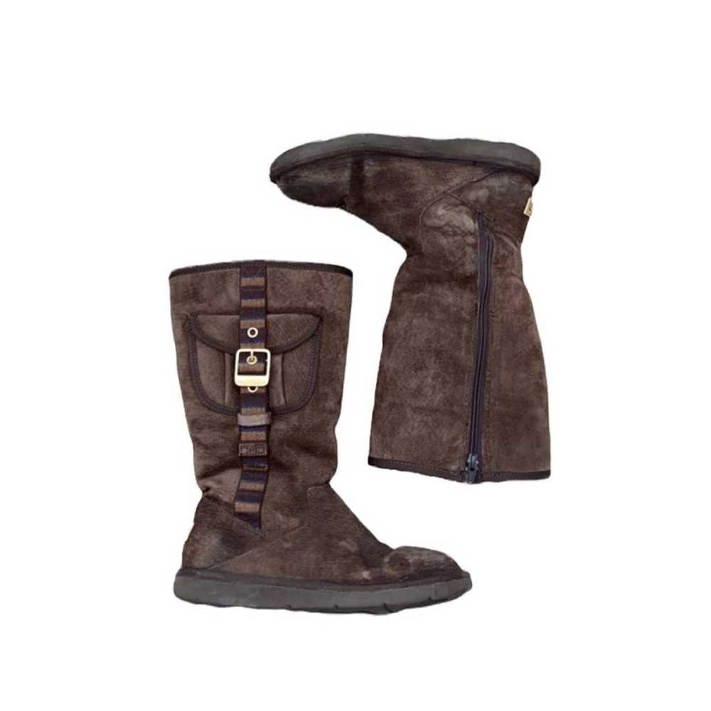 UGG Brown Suede Retro Cargo Knee High Boots - image 11