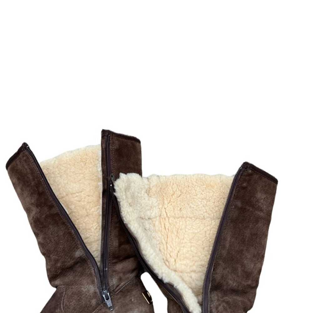 UGG Brown Suede Retro Cargo Knee High Boots - image 6