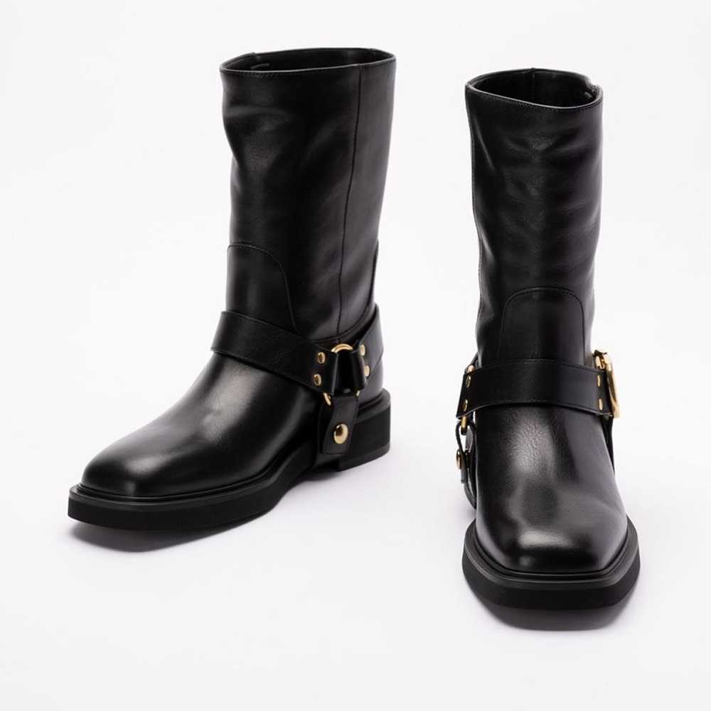 Valentino Garavani VLogo leather biker boots - image 4