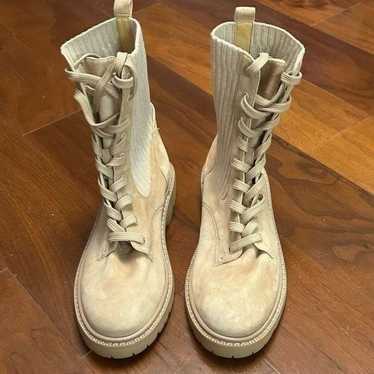 Sam Edelman women’s Lydell ivory combat boot size 