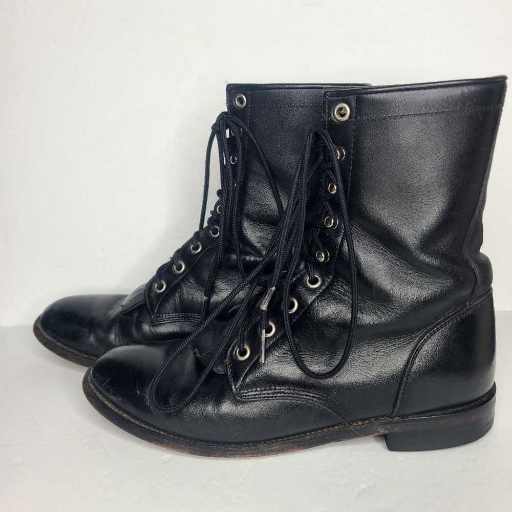 Justin Women's Roper Keltie Black Leather Boots S… - image 3