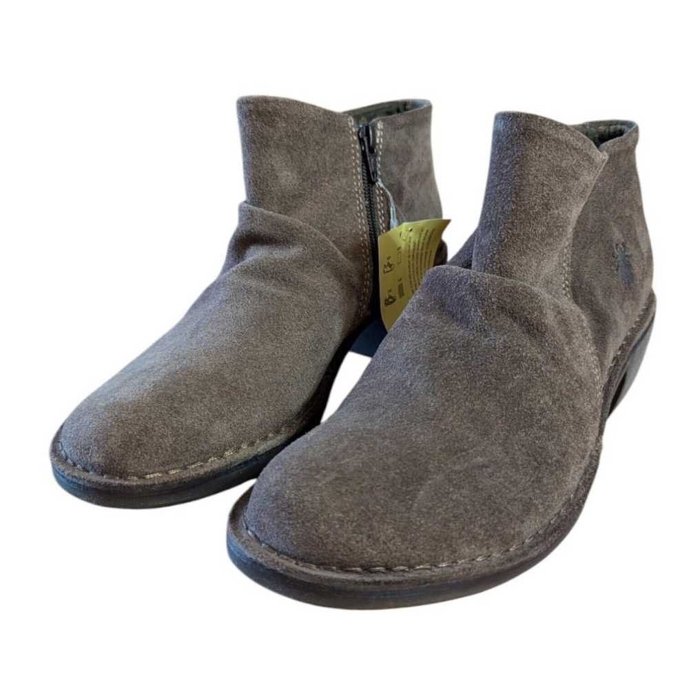 NWT Fly London EUR 39 US 8.5 9 Ankle Slouch Boot Taupe Oil Suede Boho Lagenlook