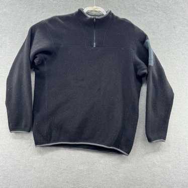 Arc'Teryx Premium Black Fleece Knit Pullover Jack… - image 1