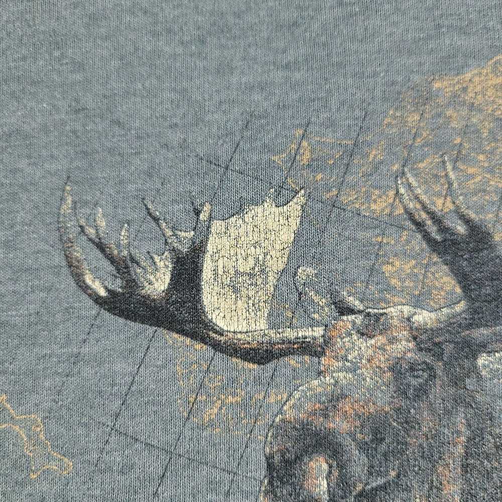 Vintage Gray Alaska Outdoor Nature Graphic Short … - image 3