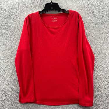 Talbots Red Long Sleeve Fashionable Blouse for Wo… - image 1