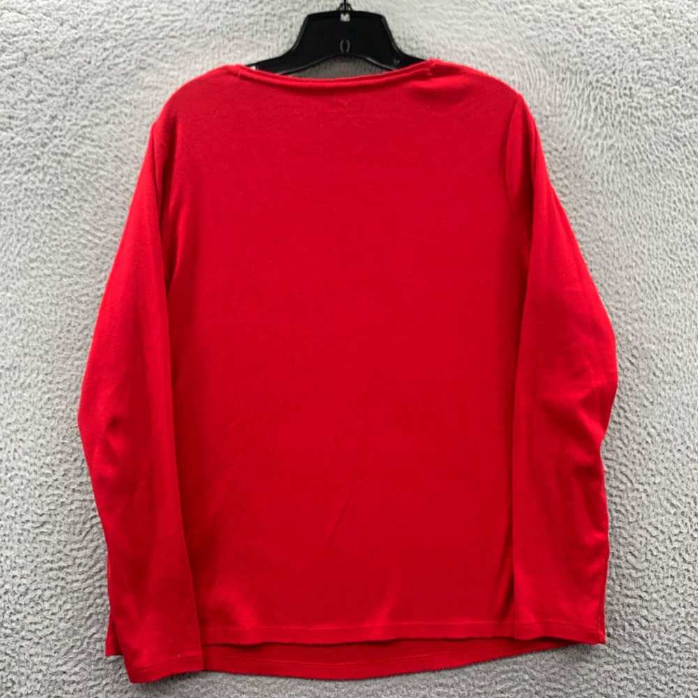 Talbots Red Long Sleeve Fashionable Blouse for Wo… - image 2