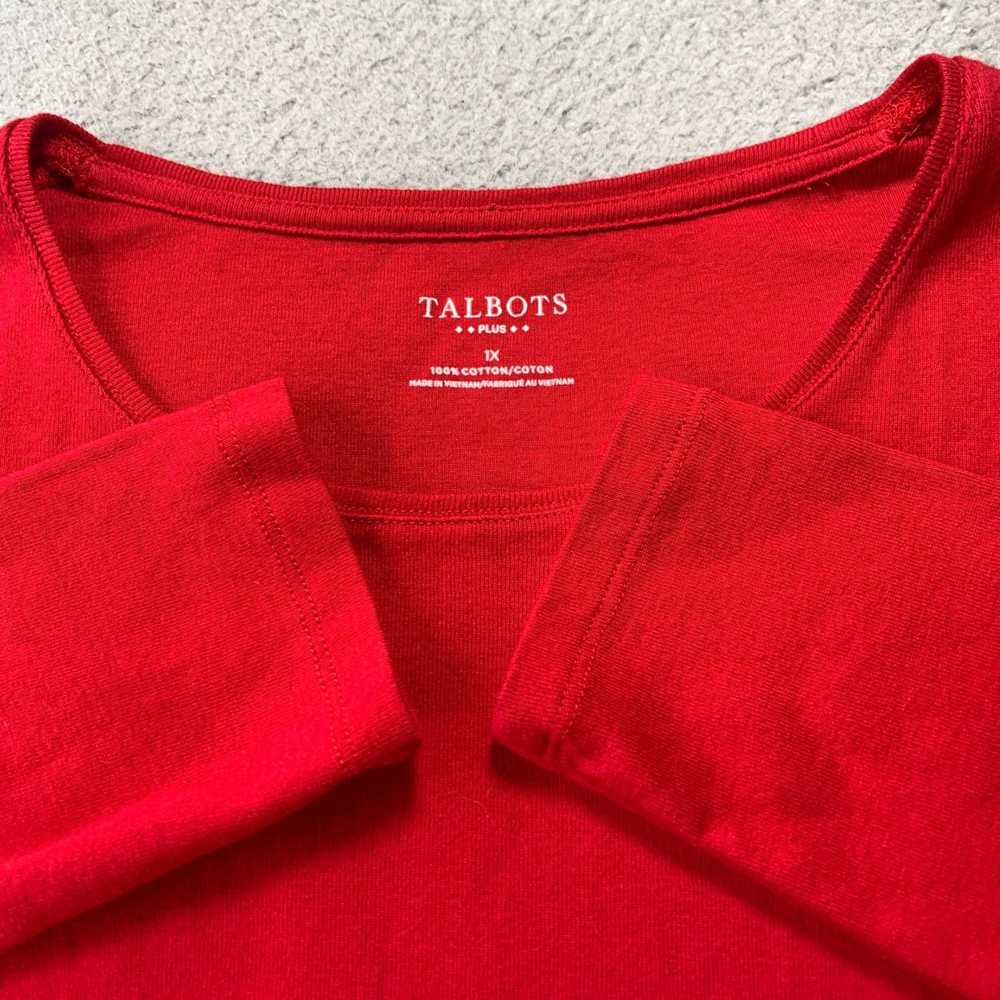 Talbots Red Long Sleeve Fashionable Blouse for Wo… - image 7