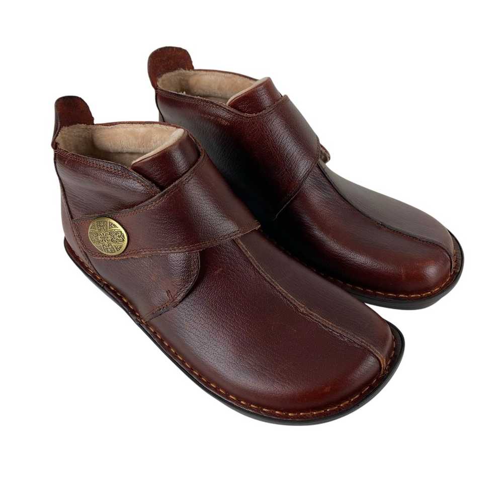 Alegria Caiti Chestnut Brown Leather Ankle Boots … - image 3