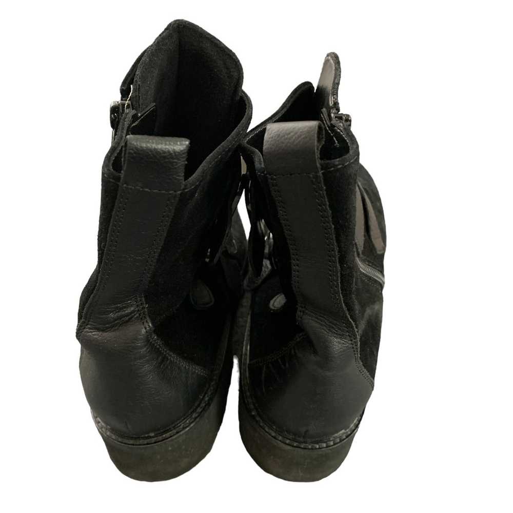 Gabor Buckled Boots US Size 7 Black Suede Leather… - image 3