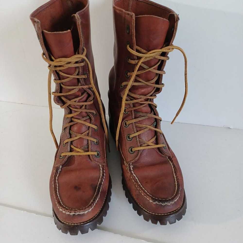 Ralph Lauren Boots Sz 8 Leather Vibram Lace Up Ra… - image 2