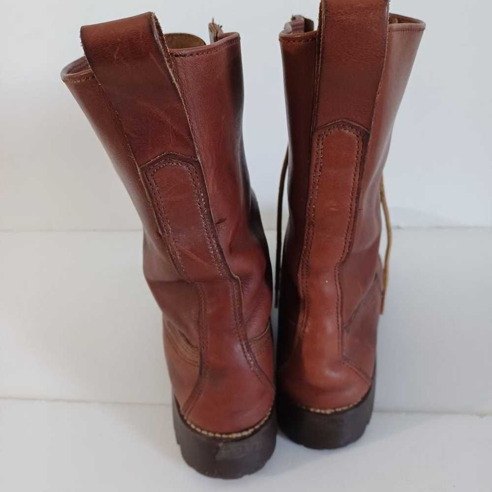 Ralph Lauren Boots Sz 8 Leather Vibram Lace Up Ra… - image 3