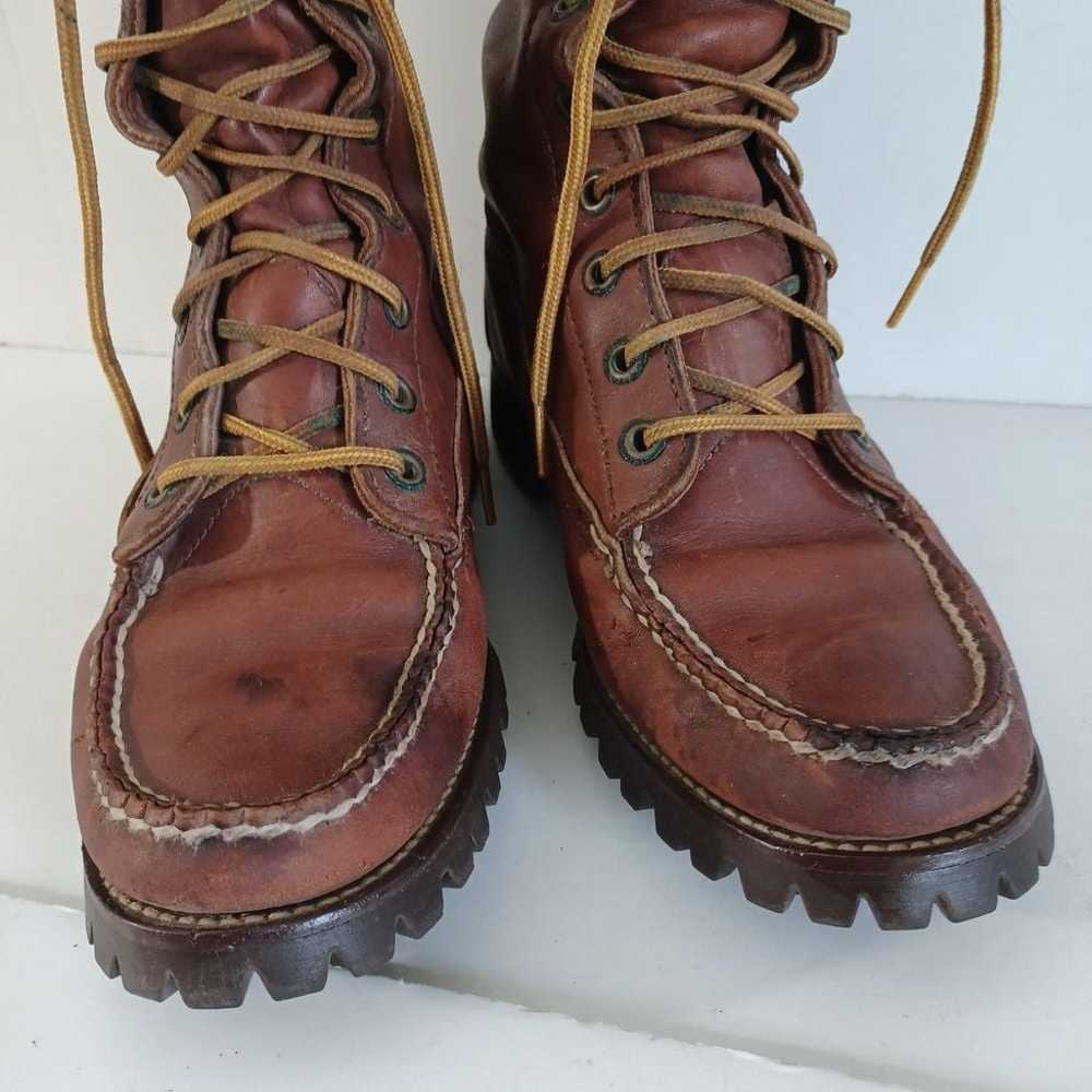 Ralph Lauren Boots Sz 8 Leather Vibram Lace Up Ra… - image 4