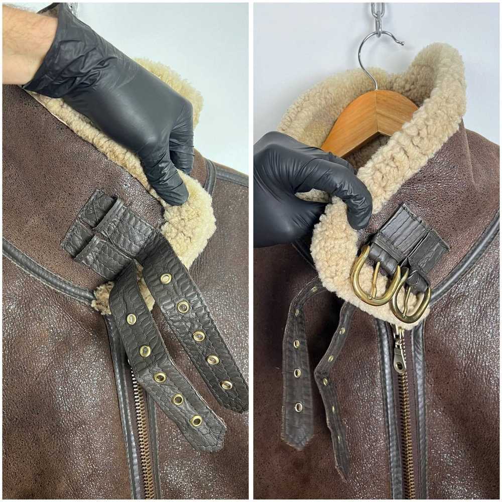 B 3 × Sheepskin Coat × Vintage Vintage 90s Unbran… - image 12