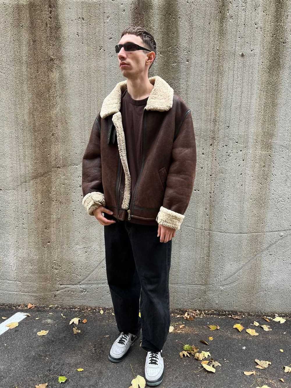 B 3 × Sheepskin Coat × Vintage Vintage 90s Unbran… - image 7