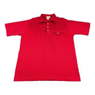 L.L. Bean Vintage LL Bean Polo Shirt Red Pocket 8… - image 1