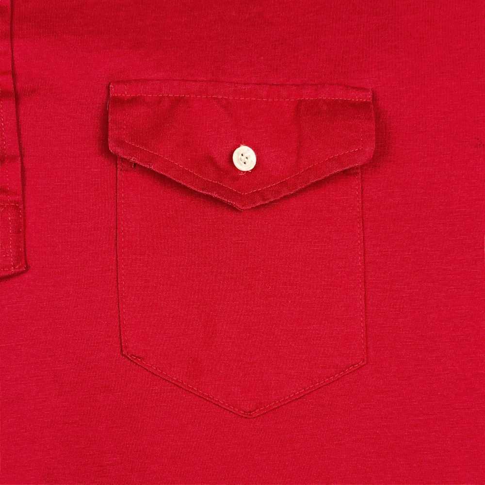 L.L. Bean Vintage LL Bean Polo Shirt Red Pocket 8… - image 5