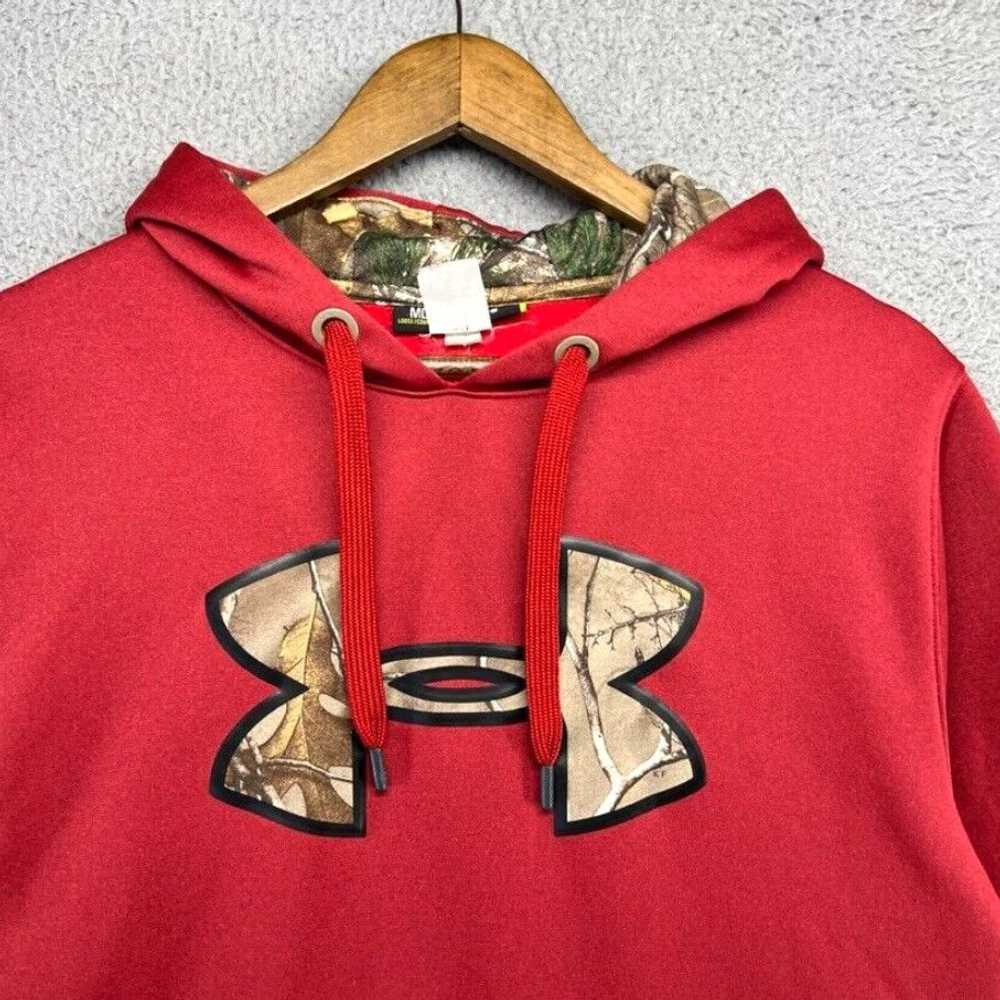 Under Armour Men's Medium Red Camo Loose Fit Hood… - image 1