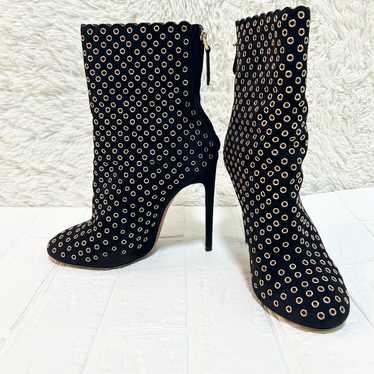 Alaïa Suede Eyelet Design Boots Heel 25.0 - image 1