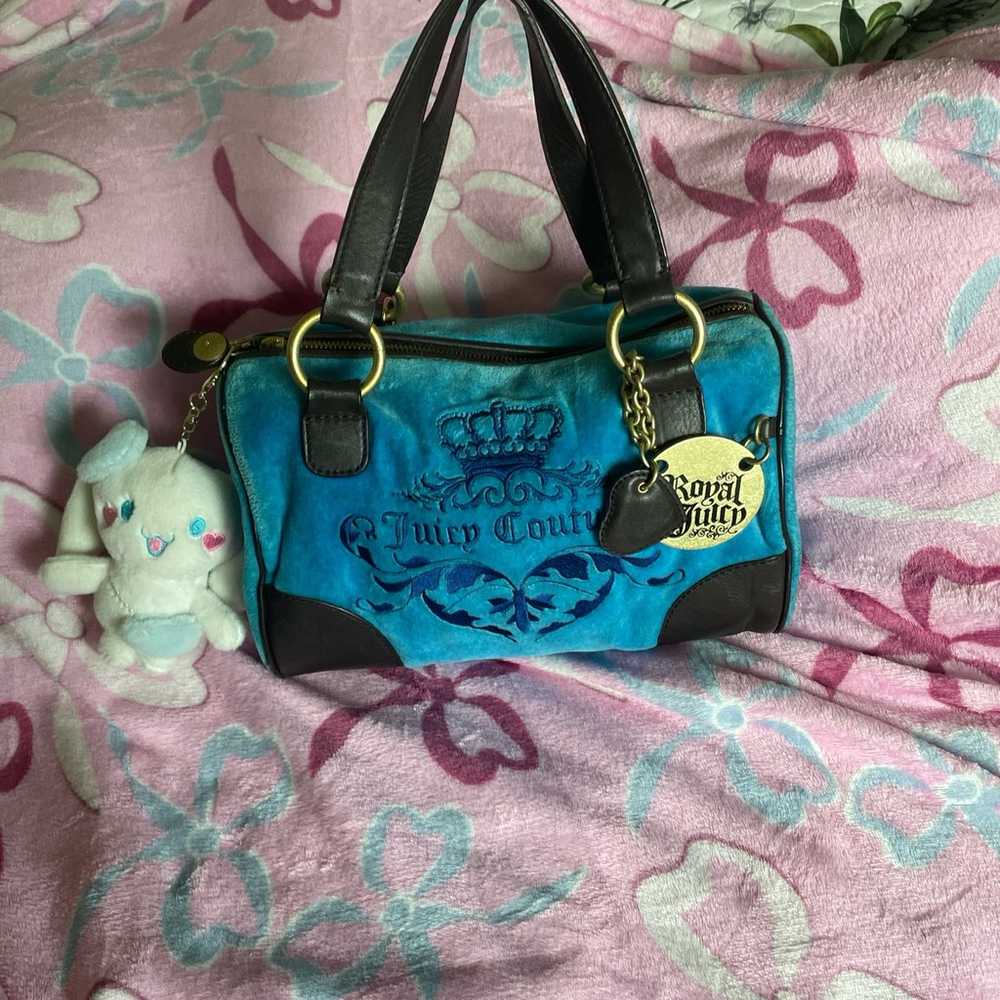 Vintage Juicy Couture Blue and Brown bag - image 1