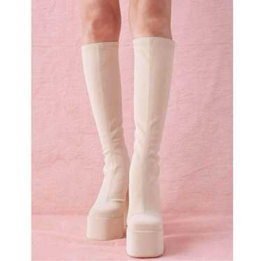 Darich Ultra Stretch Leather Long Boots