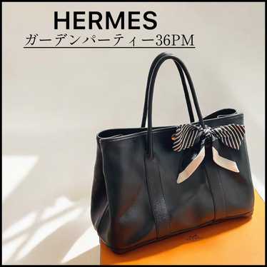 【HERMES】Garden Party 36PM ☆Amazonia☆ Black ☆Handba