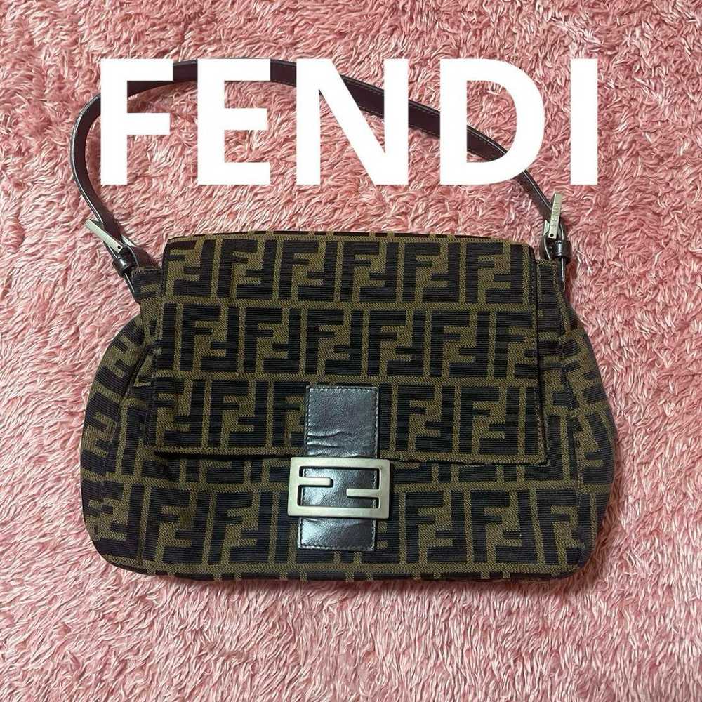 FENDI Vintage Zucca Pattern Mamma Bucket Bag with… - image 1