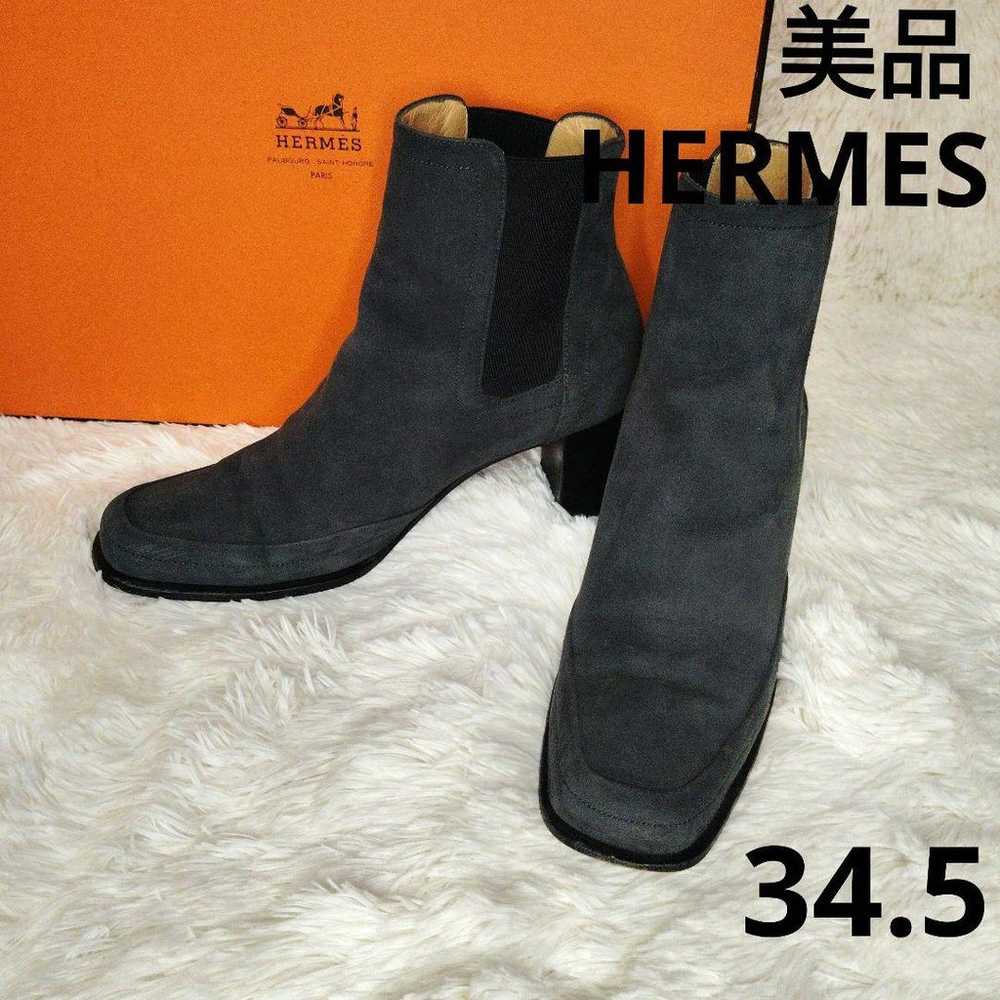 【Excellent Condition】HERMES Chelsea Boots with Si… - image 1