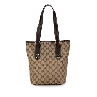 Brown Gucci GG Canvas Charmy Shoulder Bag