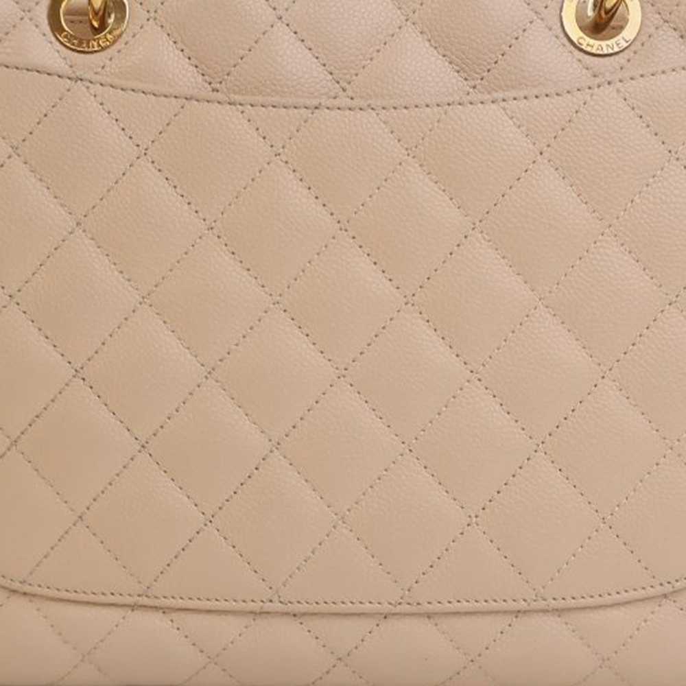 Beige Chanel Caviar Grand Shopping Tote - image 11