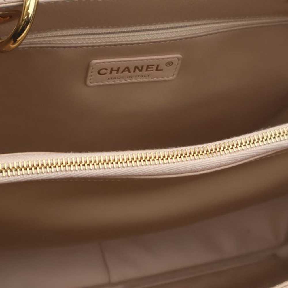 Beige Chanel Caviar Grand Shopping Tote - image 4